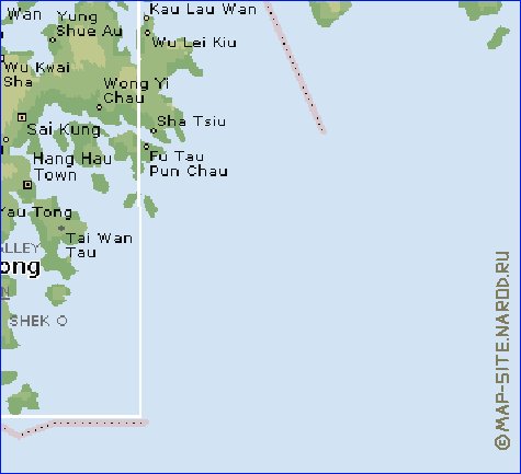 Fisica mapa de Hong Kong