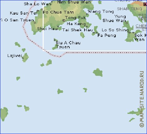 Fisica mapa de Hong Kong