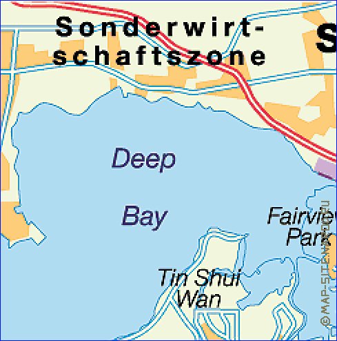 carte de Hong Kong en allemand