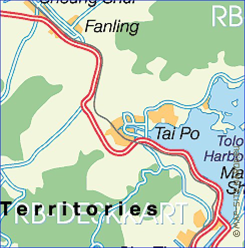 carte de Hong Kong en allemand