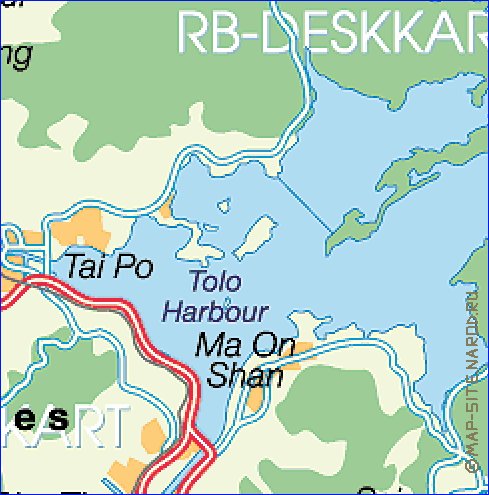 carte de Hong Kong en allemand