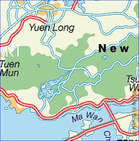 carte de Hong Kong en allemand