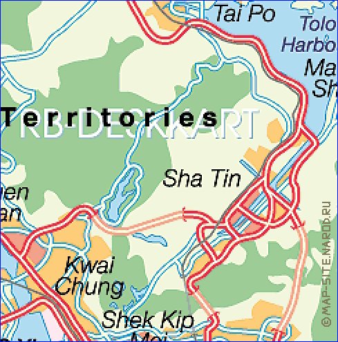 mapa de Hong Kong em alemao