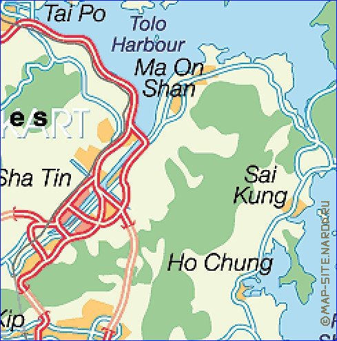 mapa de Hong Kong em alemao