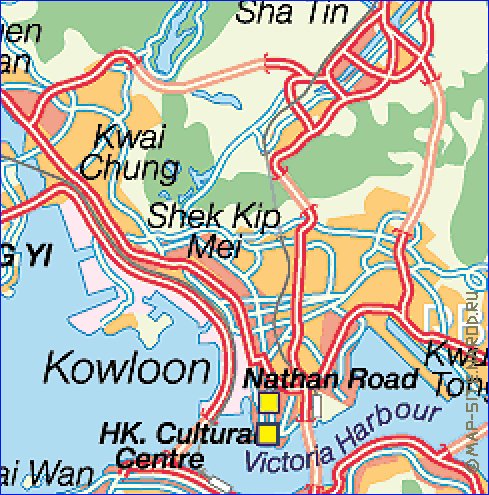 mapa de Hong Kong em alemao