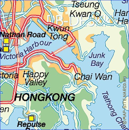 carte de Hong Kong en allemand