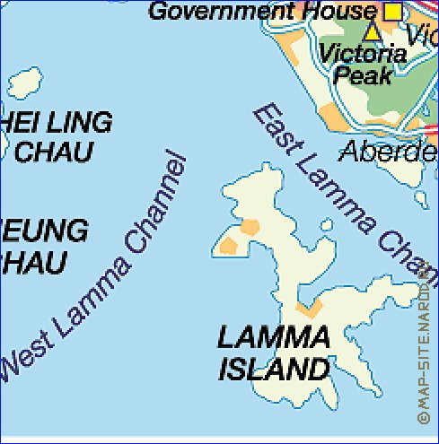 carte de Hong Kong en allemand