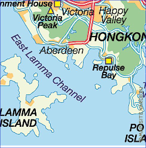 carte de Hong Kong en allemand