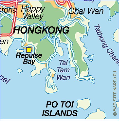 carte de Hong Kong en allemand