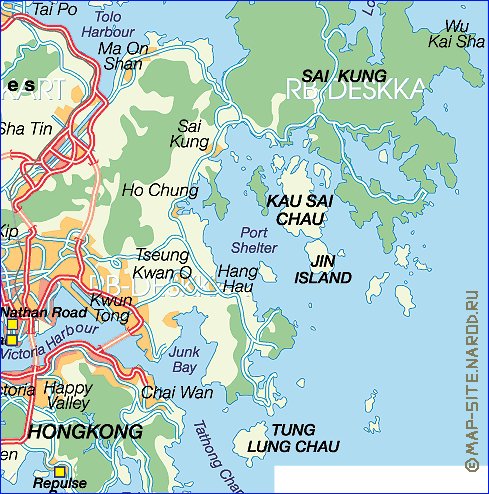 carte de Hong Kong en allemand