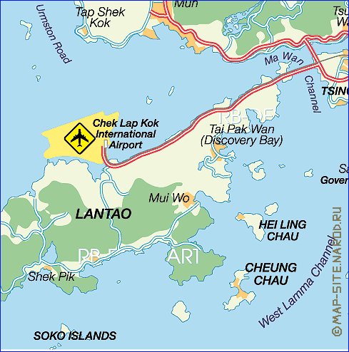 mapa de Hong Kong em alemao