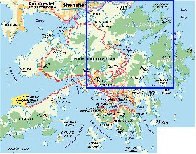 mapa de Hong Kong em alemao