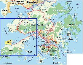 carte de Hong Kong en allemand