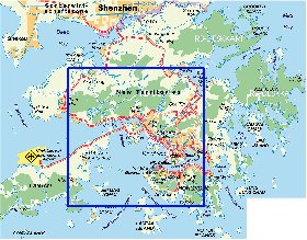 carte de Hong Kong en allemand