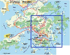 mapa de Hong Kong em alemao