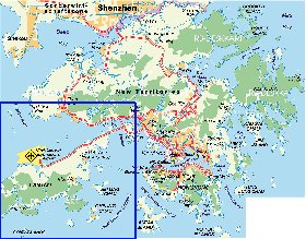 mapa de Hong Kong em alemao