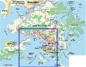 carte de Hong Kong en allemand