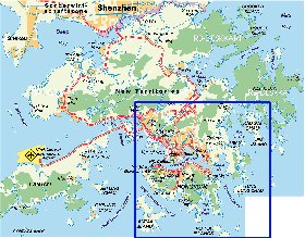 carte de Hong Kong en allemand