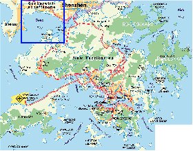 carte de Hong Kong en allemand