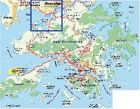 carte de Hong Kong en allemand