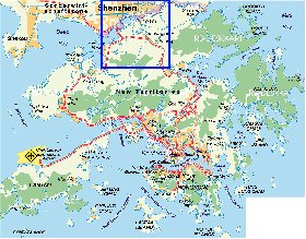 carte de Hong Kong en allemand