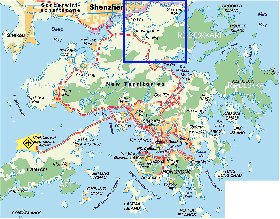 carte de Hong Kong en allemand