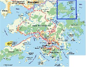 carte de Hong Kong en allemand