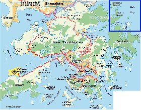 carte de Hong Kong en allemand