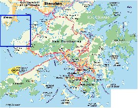 carte de Hong Kong en allemand