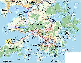 mapa de Hong Kong em alemao