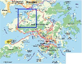 carte de Hong Kong en allemand