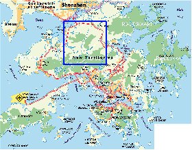 carte de Hong Kong en allemand