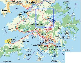 carte de Hong Kong en allemand