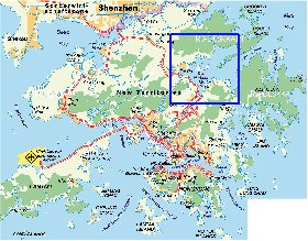 carte de Hong Kong en allemand