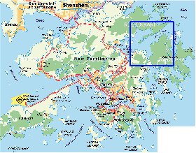 carte de Hong Kong en allemand