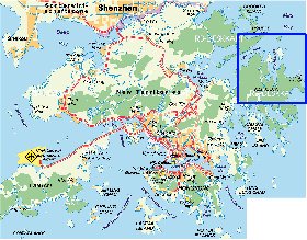 carte de Hong Kong en allemand