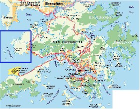 mapa de Hong Kong em alemao