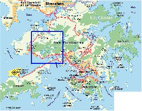 carte de Hong Kong en allemand