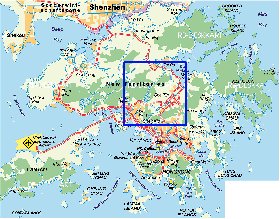 mapa de Hong Kong em alemao