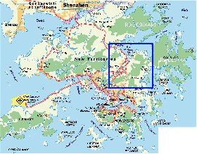 mapa de Hong Kong em alemao