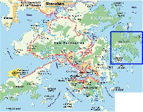 carte de Hong Kong en allemand