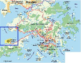 mapa de Hong Kong em alemao