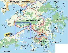 carte de Hong Kong en allemand