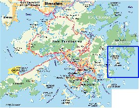 carte de Hong Kong en allemand