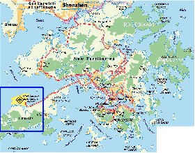 carte de Hong Kong en allemand