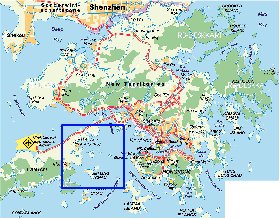 carte de Hong Kong en allemand