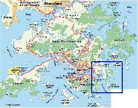 mapa de Hong Kong em alemao