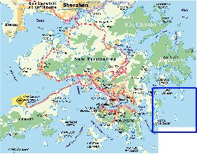 carte de Hong Kong en allemand