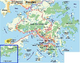 mapa de Hong Kong em alemao