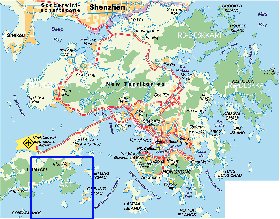 carte de Hong Kong en allemand